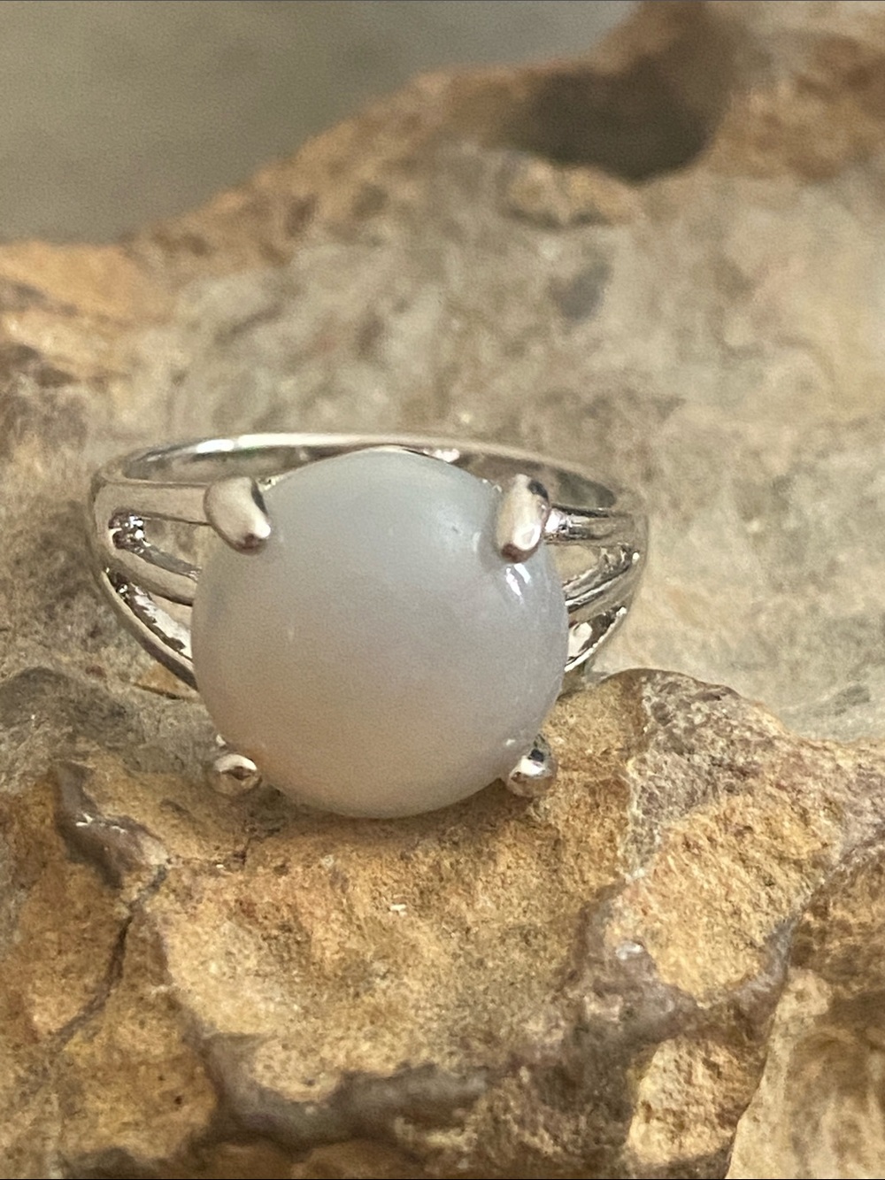5/$10❤️❤️❤️NEW Silver Tone Zinc Alloy Resin Cabochon Ring